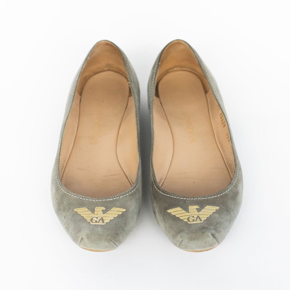 Giorgio Armani Suede Flats- Size 39
